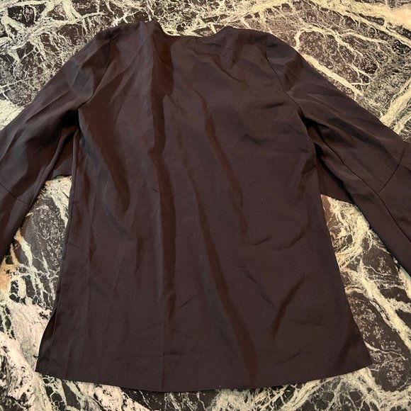 NWT WOMEN'S LE GALI ANNIE BELL SLEEVE RUFFLED BLOUSE size XS black $99 - Picture 9 of 10